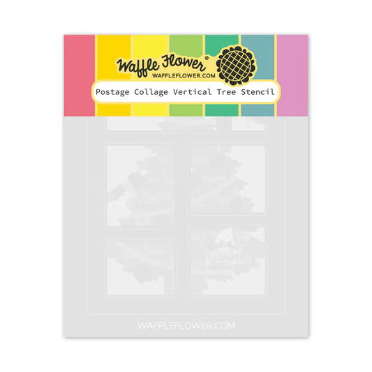 ***PRE-ORDER*** Waffle Flower - Postage Collage - Vertical Tree Stencil