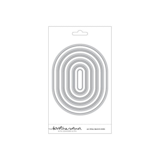 Concord & 9th - A2 Oval Basics Die Set by Kristina Werner