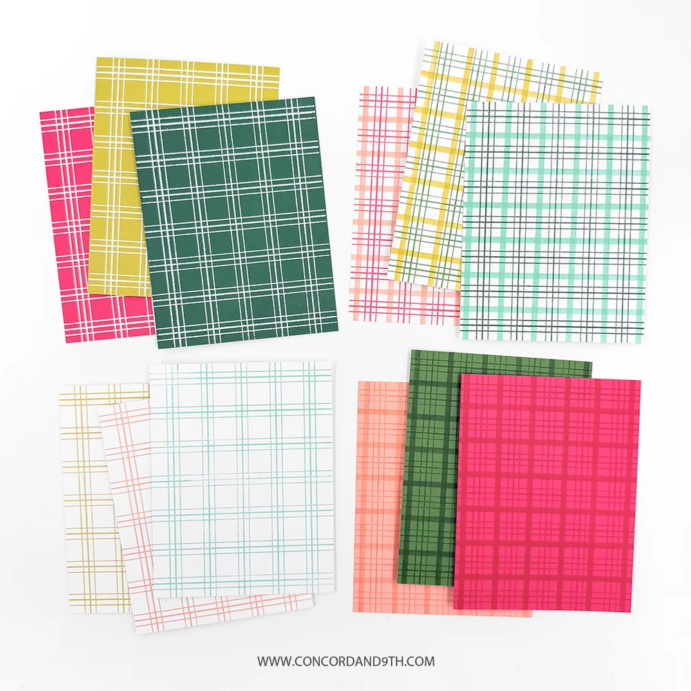 Concord & 9th - Everyday Plaid Background Stamp Set