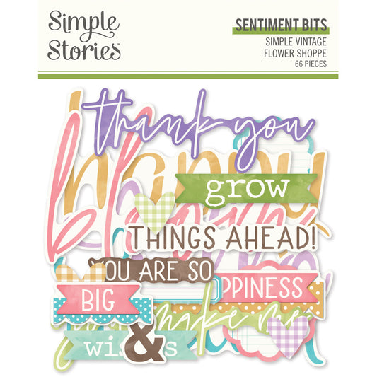 Simple Stories - Simple Vintage Flower Shoppe - Sentiment Bits