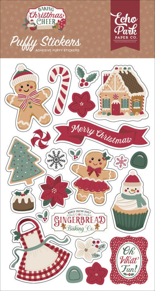 Echo Park - Baking Christmas Cheer - Puffy Stickers