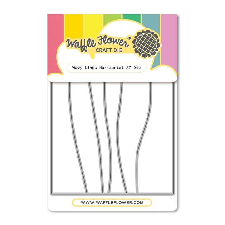 Waffle Flower - Wavy Lines A7 Die - Horizontal