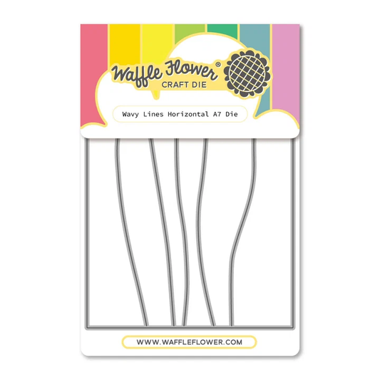 Waffle Flower - Wavy Lines A7 Die - Horizontal