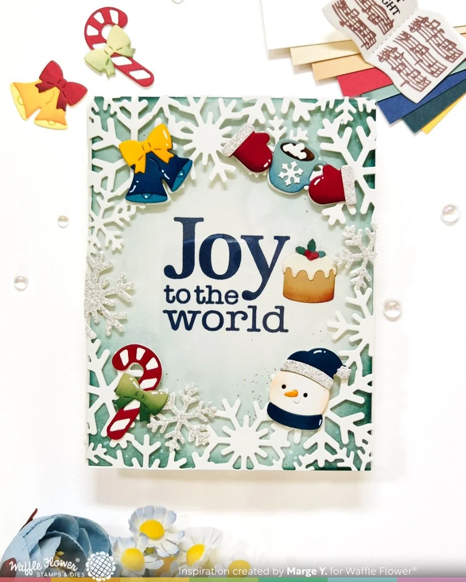 Waffle Flower - Snowflake Frame DIe