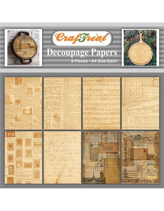 CrafTreat - Decoupage Paper - Vintage Backgrounds