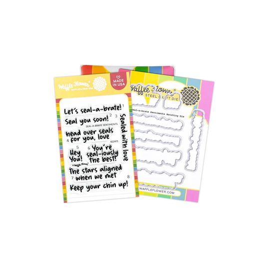 Waffle Flower - Seal-a-brate Sentiments Stamp & Die Bundle