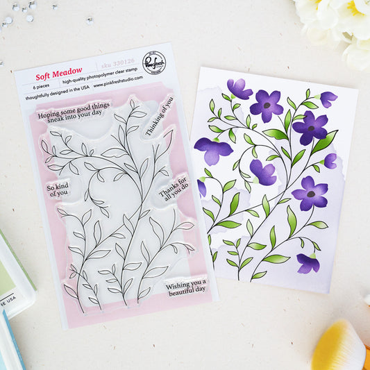 Pinkfresh - Soft Meadow Stamp & Stencil Bundle