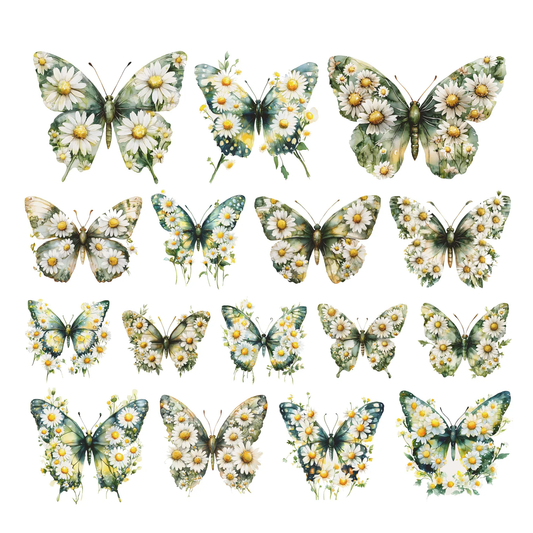 Simply Stated - Denim & Daisies - Butterflies Ephemera