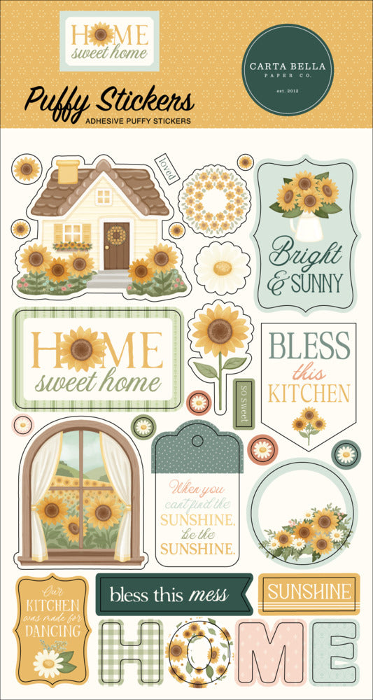 Carta Bella - Home Sweet Home - Puffy Stickers