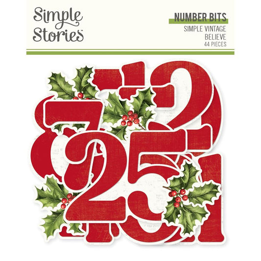 Simple Stories - Simple Vintage Believe - Number Bits & Pieces