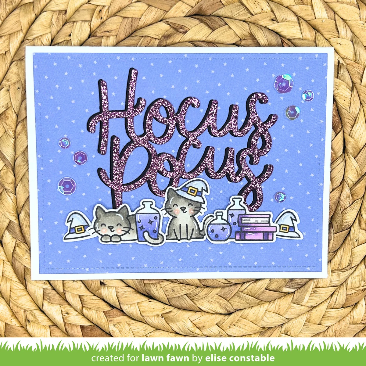 Lawn Fawn - Hocus Purr-cus! Add-On Stamp, Die & Stencil Bundle