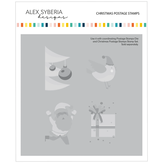 Alex Syberia - Christmas Postage Stamps Stencil Set