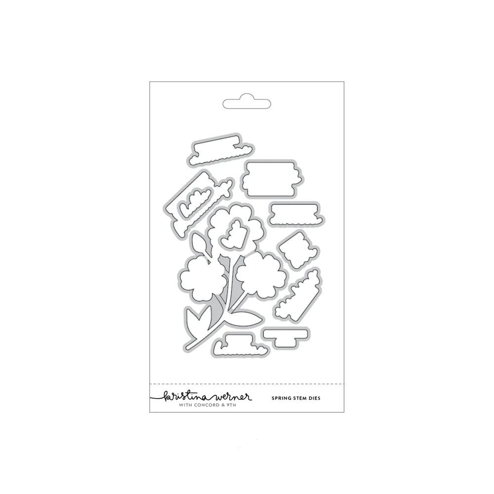 Concord & 9th - Spring Stems Stamp, Die & Stencil Bundle by Kristina Werner