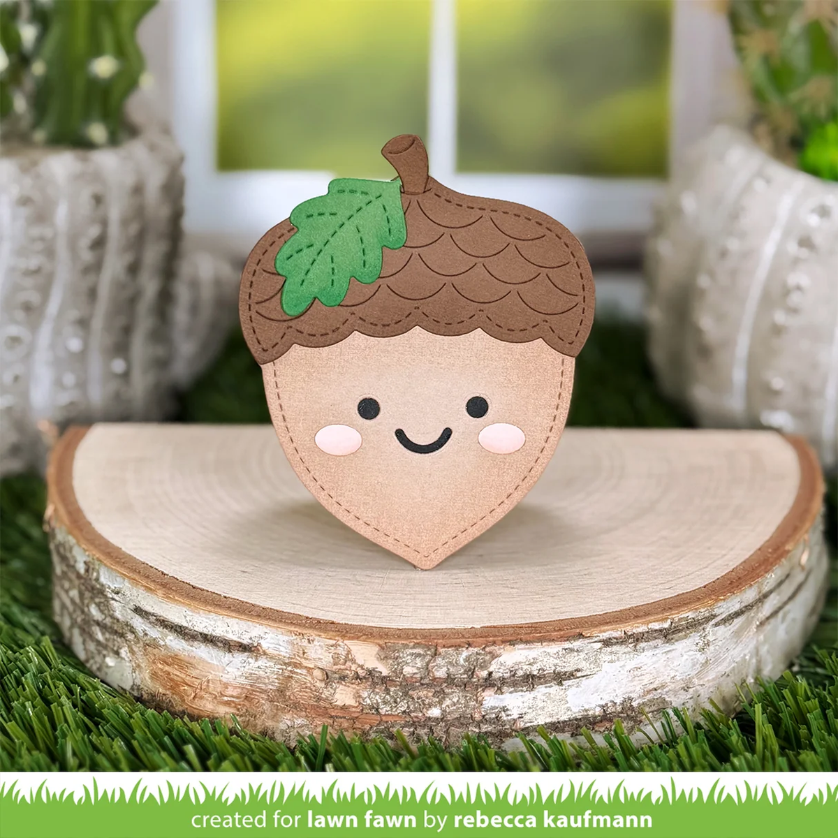 Lawn Fawn - Outside in Stitched Acorn Die Set