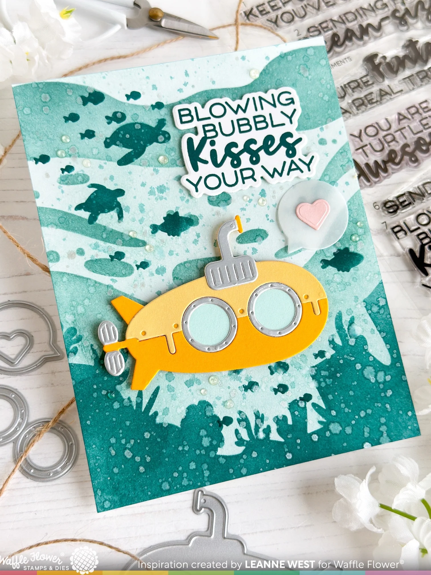 Waffle Flower - Under the Sea Background Stencil Set