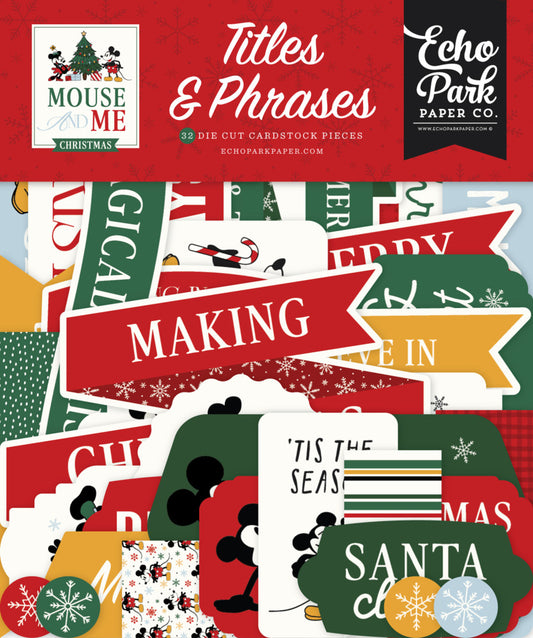 Echo Park - Mouse and Me Christmas - Titles & Phrases