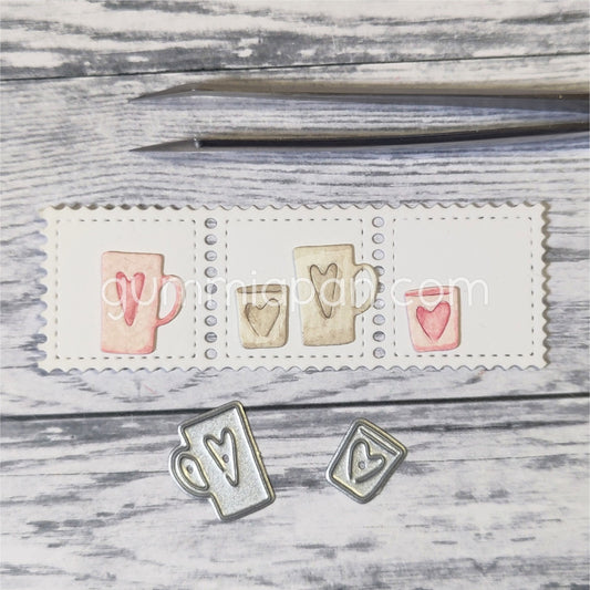 Gummiapan - Hearty Cups Die Set