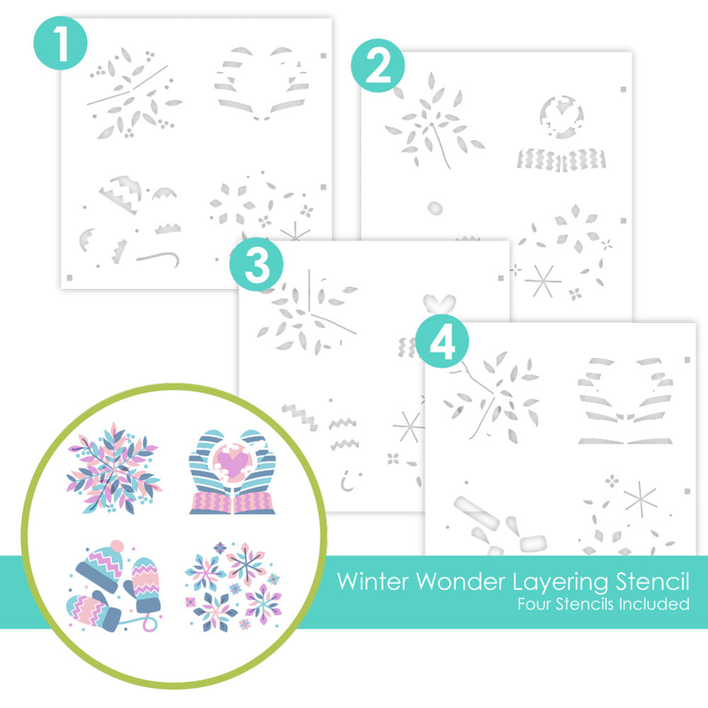 Taylored Expressions - Winter Wonder Layering Stencil Set