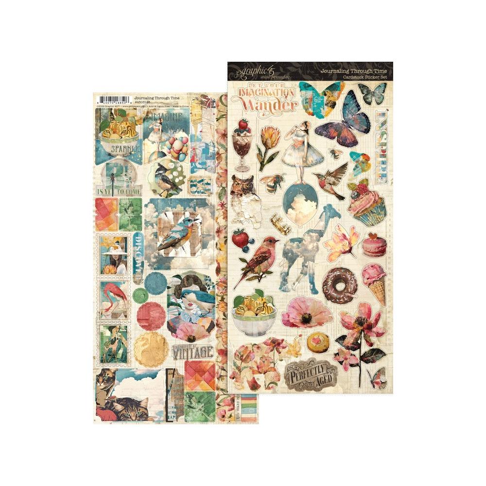 Graphic 45 - Journaling Through Time - Cardstock Sticker Set