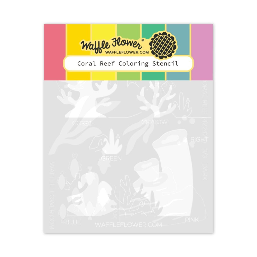 Waffle Flower - Coral Reef Coloring Stencil Set