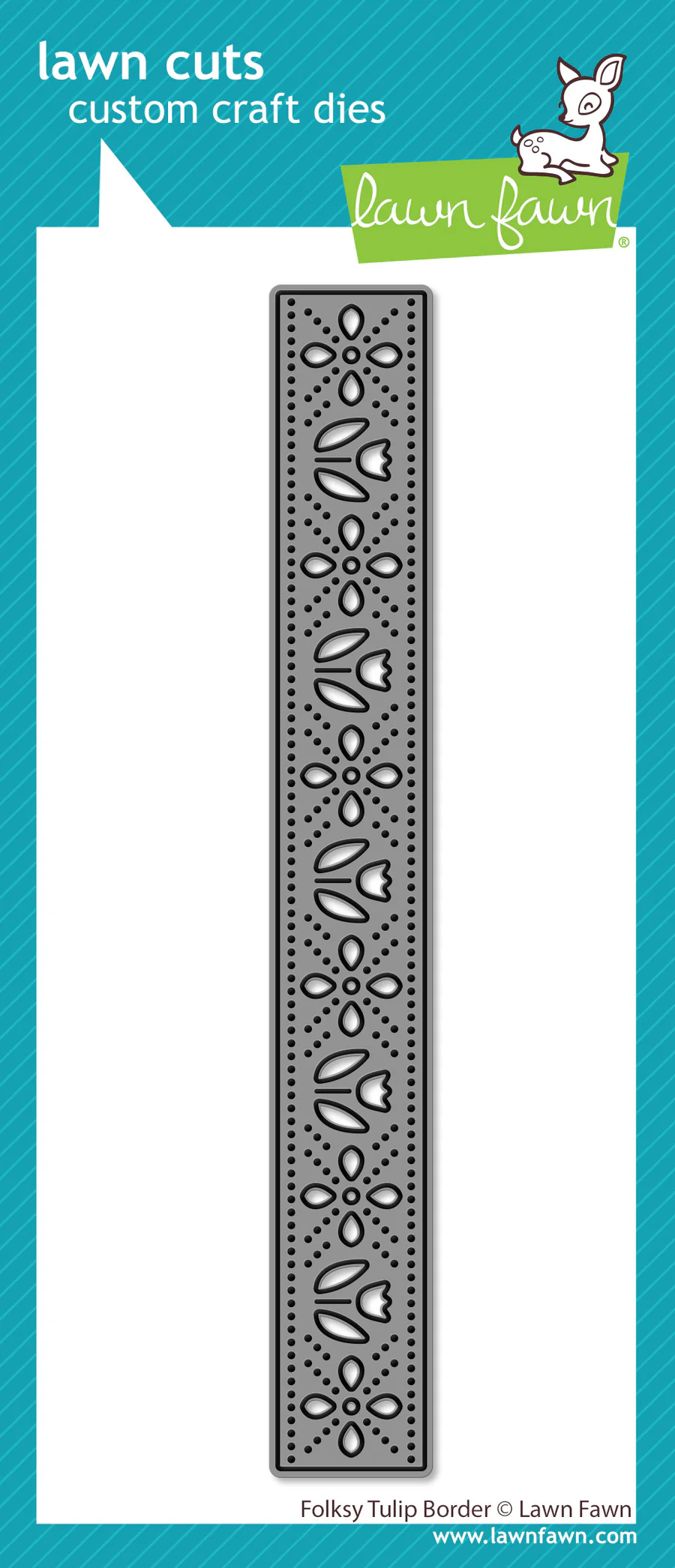 Lawn Fawn - Folksy Tulip Border Die