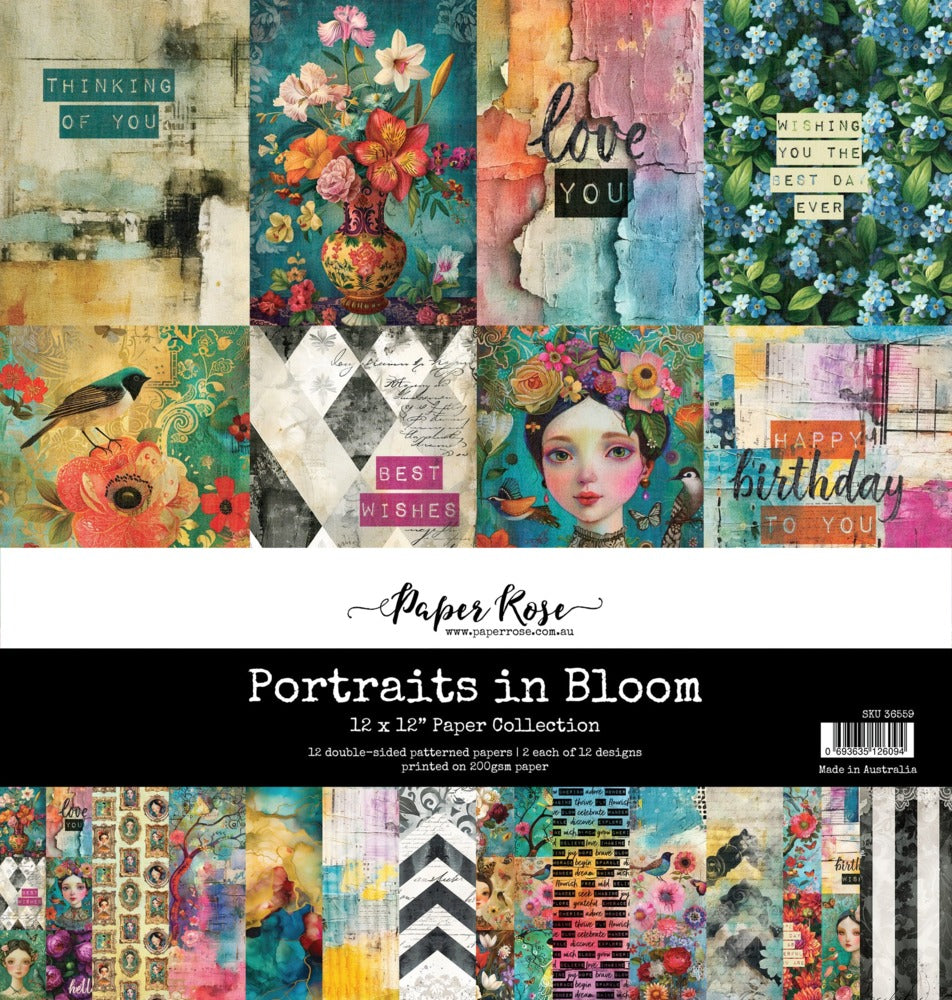 ***PRE-ORDER*** Paper Rose - Portraits in Bloom - 12x12 Paper Pad