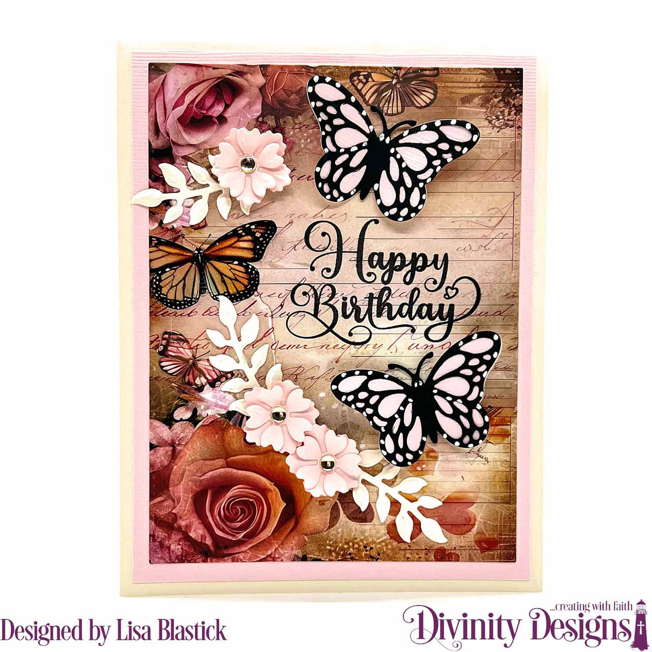 Divinity Designs - A2 Card Fronts - Ephemera Letters