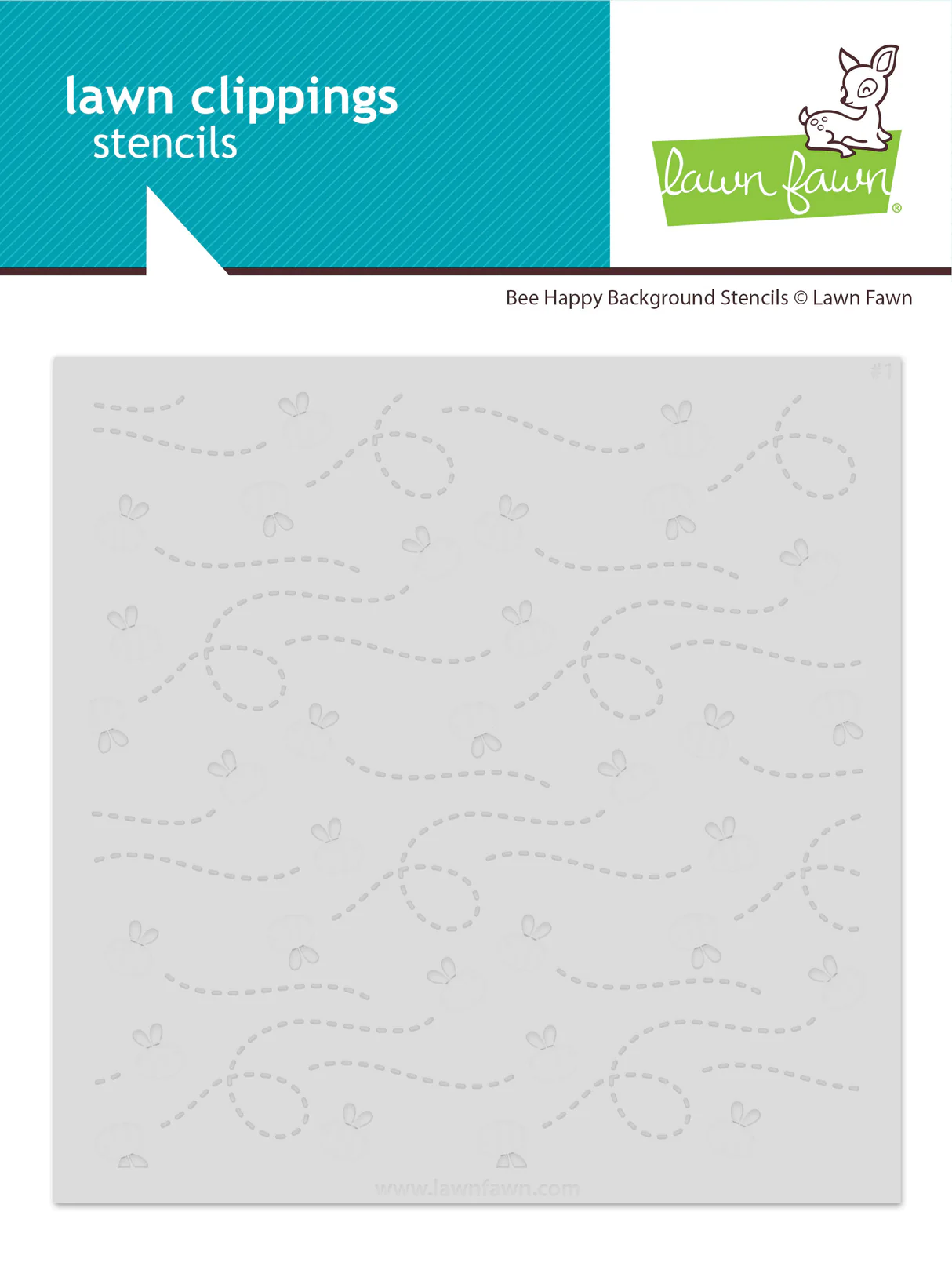 Lawn Fawn - Bee Happy Background Stencil Set