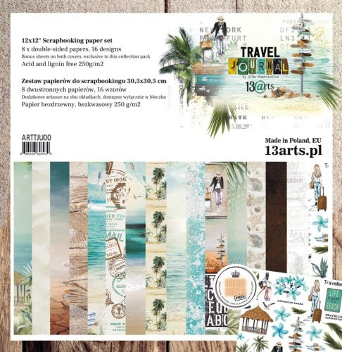 13Arts - Travel Journal - 12x12 Paper Set