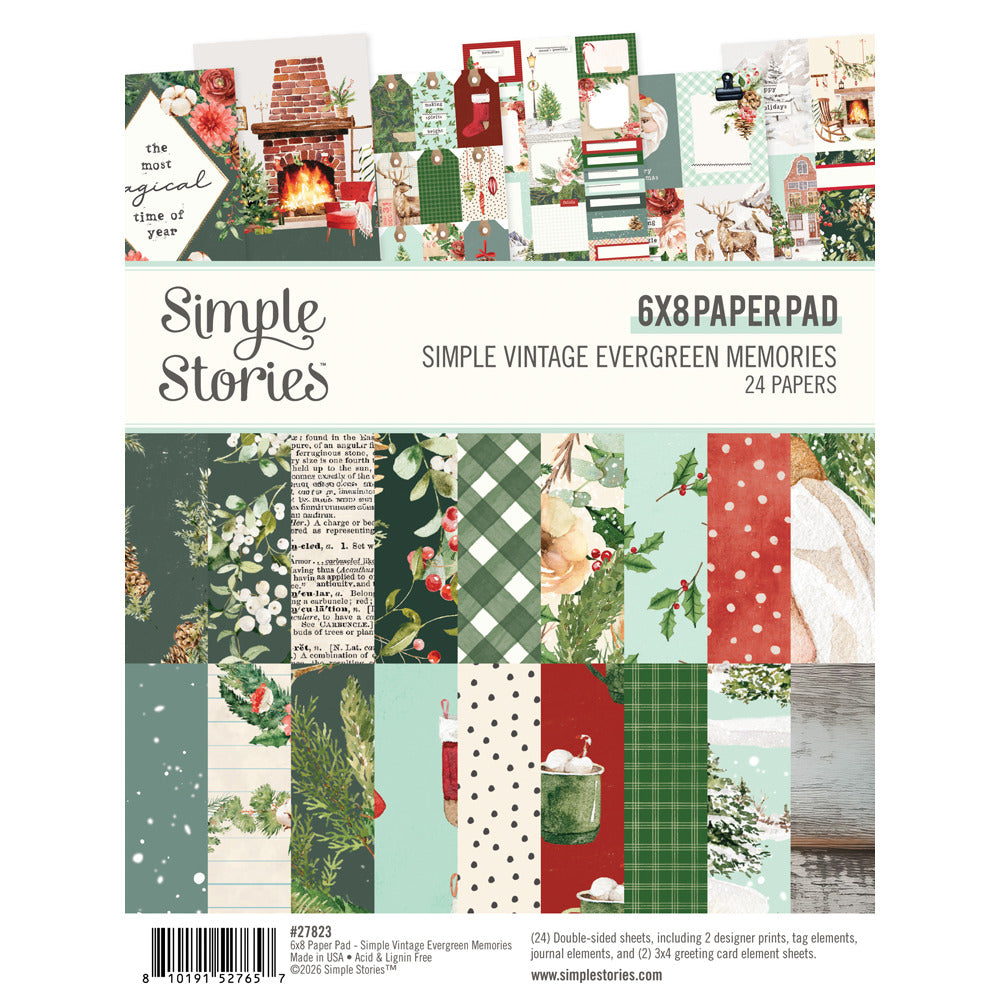 Simple Stories - Simple Vintage Evergreen Memories - 6x8 Paper Pad