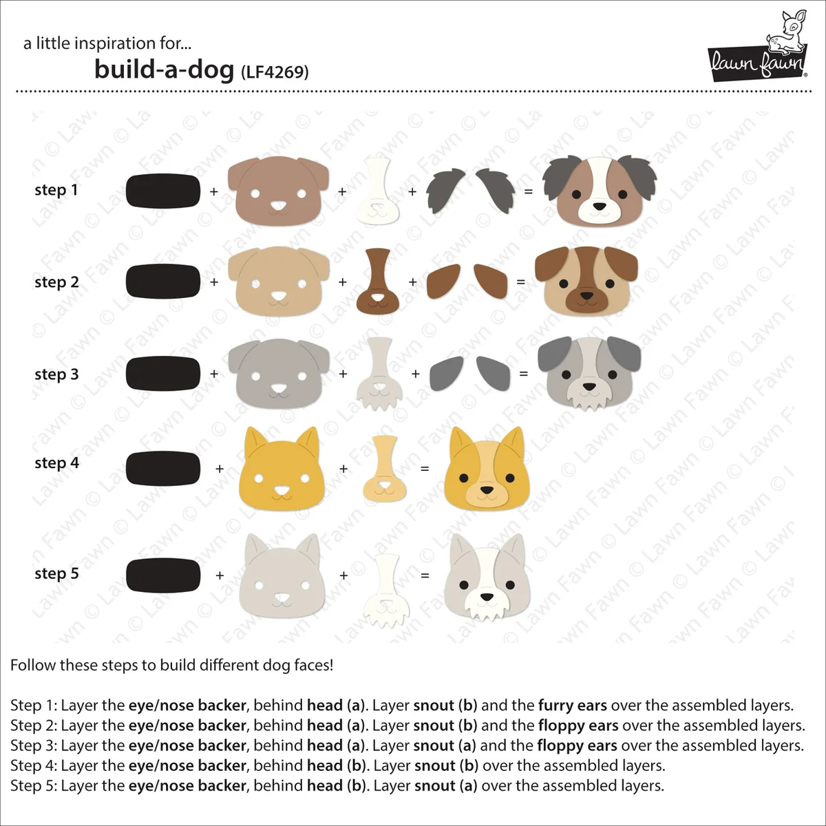Lawn Fawn - Build-a-Dog Die Set