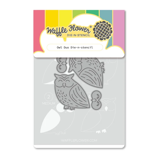 Waffle Flower - Owl Duo Die-n-stencil