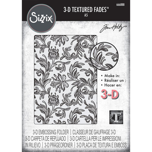 Sizzix - 3D Texture Fades Embossing Folder - A5: Botanical Large