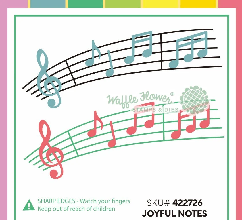 Waffle Flower - Joyful Notes Die Set