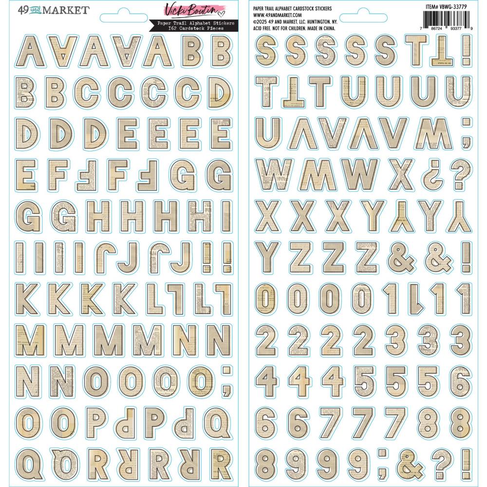 49 and Market - Paper Trail Alphabet Stickers