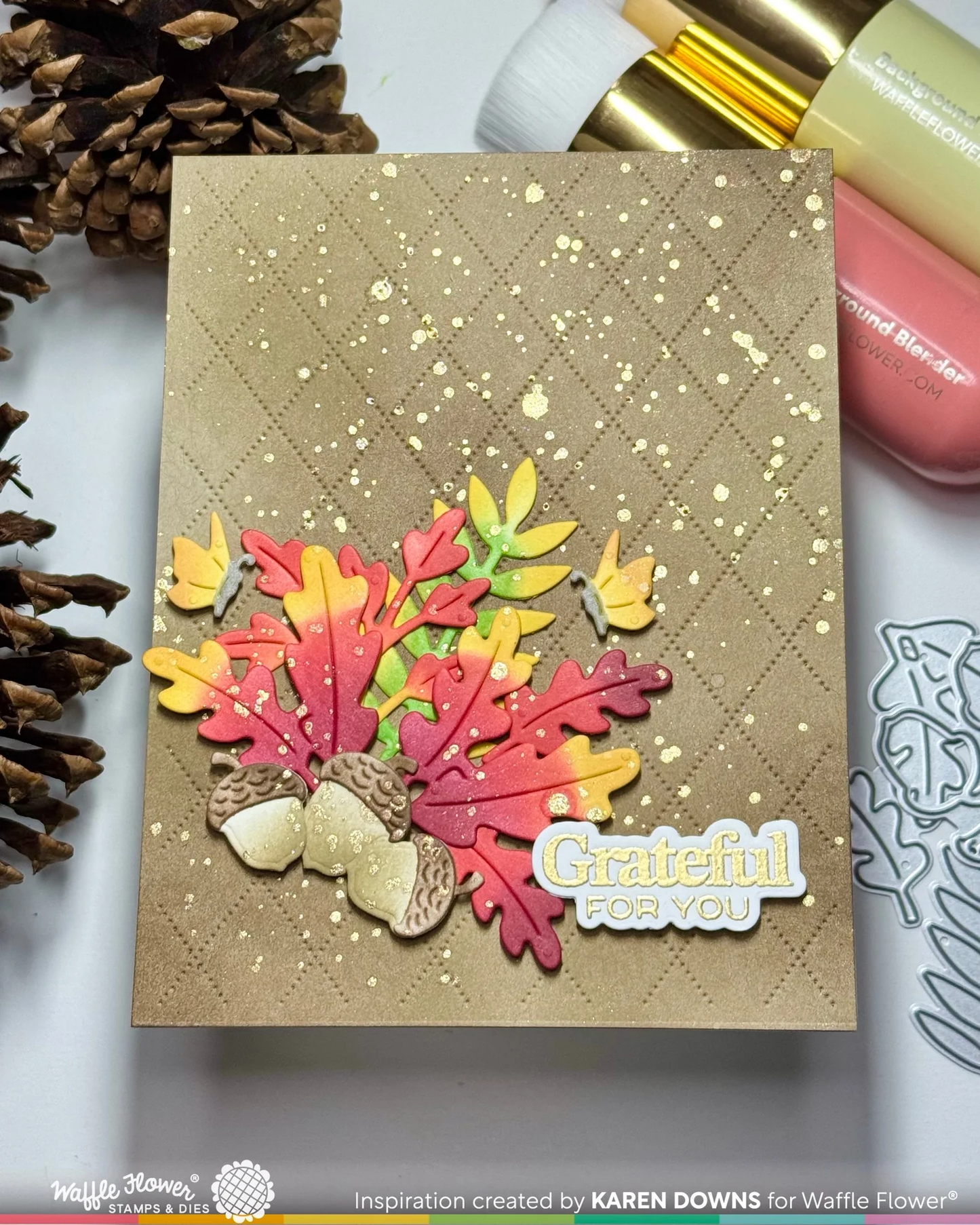 Waffle Flower - Grateful Heart Sentiments Stamp & Die Bundle