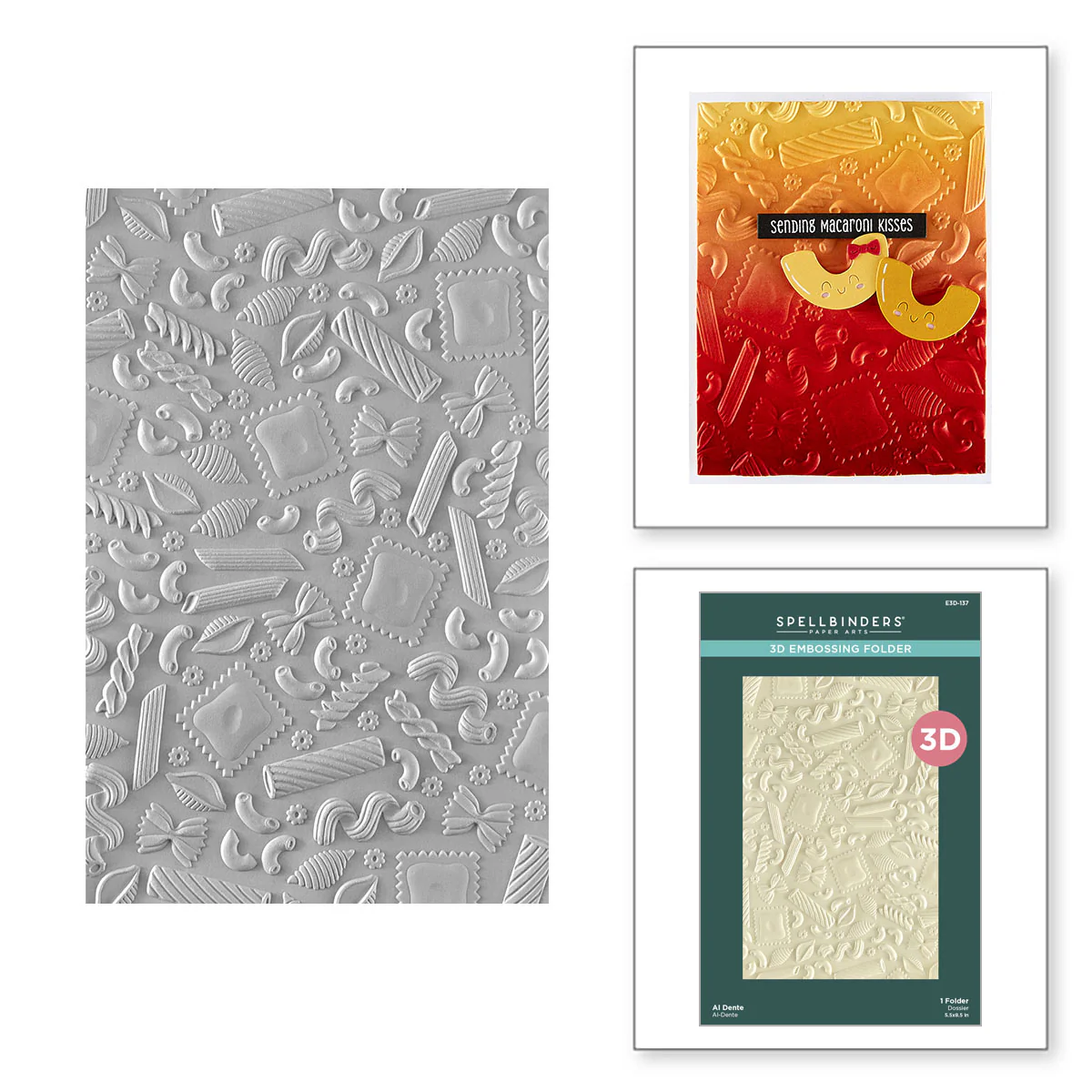 Spellbinders - 3D Embossing Folder - Al Dente