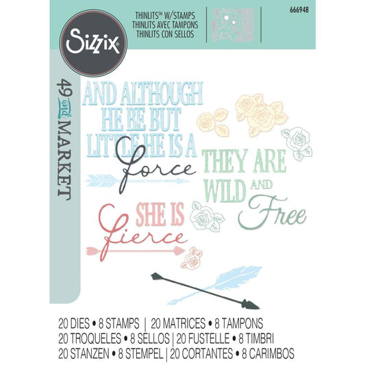 Sizzix - Forces of Nature Stamp & Die by 49 and Market