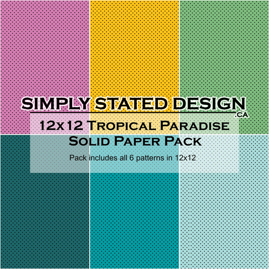 Simply Stated - Tropical Paradise - Solid Paper Pack