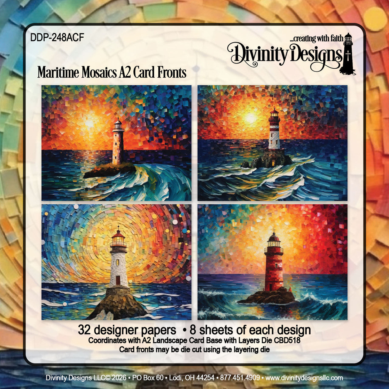 Divinity Designs - A2 Card Fronts - Maritime Mosaics