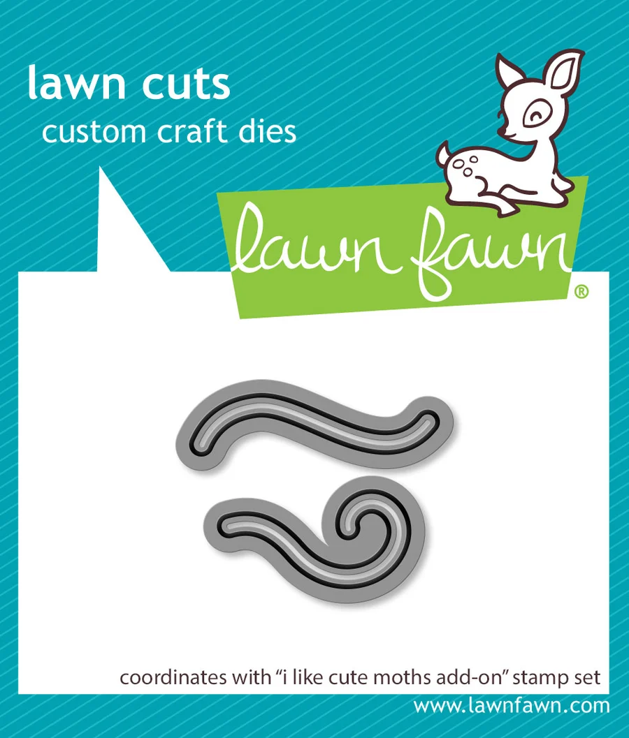 Lawn Fawn - I Like Cute Moths Add-On Stamp & Die Bundle