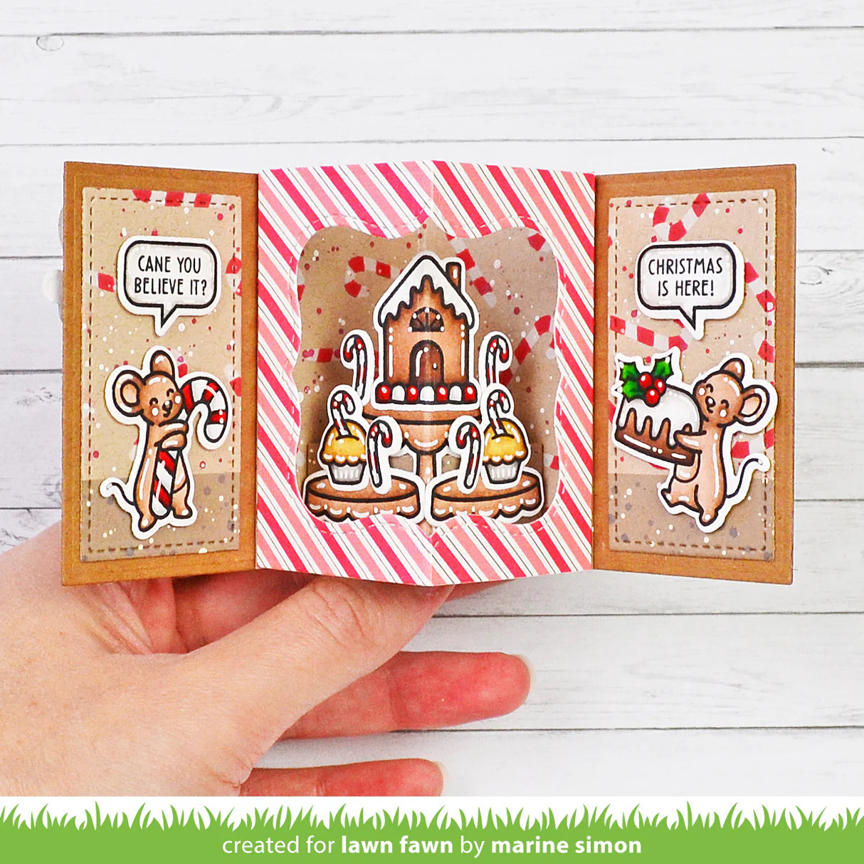 Lawn Fawn - Center Picture Window Card Holiday Add-On Die Set