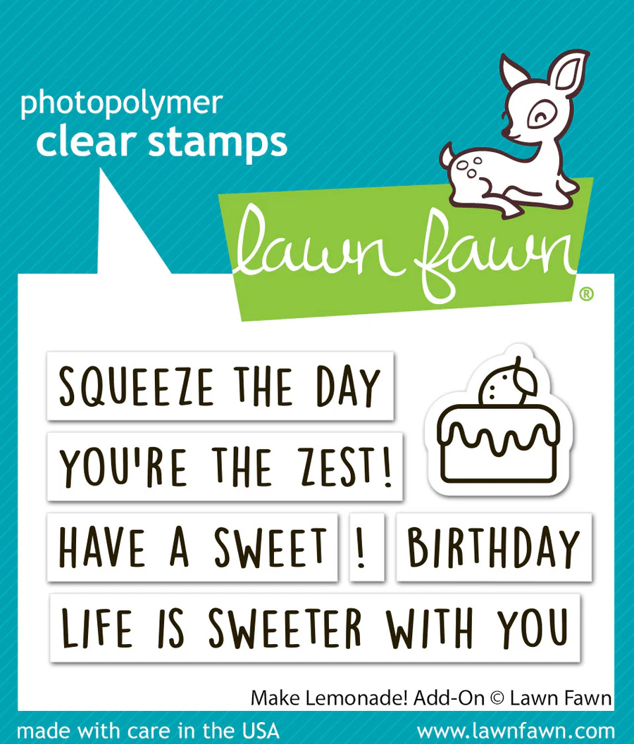 Lawn Fawn - Make Lemonade! Add-on Stamp, Stencil & Die Bundle