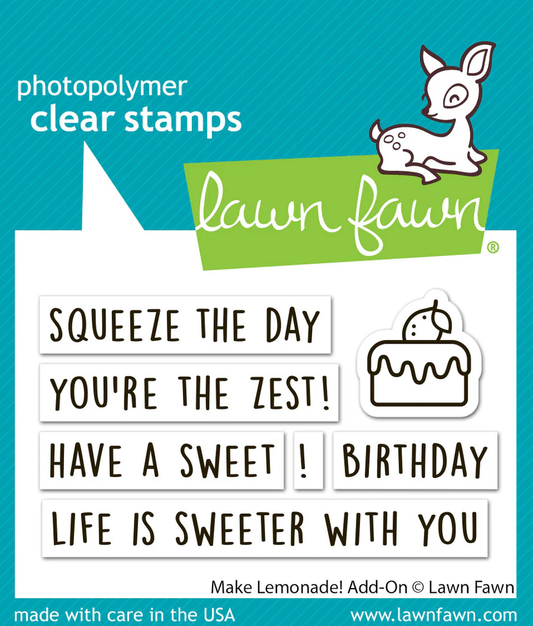 Lawn Fawn - Make Lemonade! Add-on Stamp, Stencil & Die Bundle