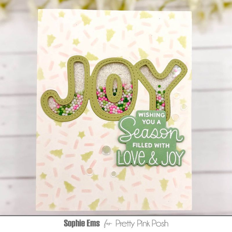 Pretty Pink Posh - Joy Word Shaker Die Set
