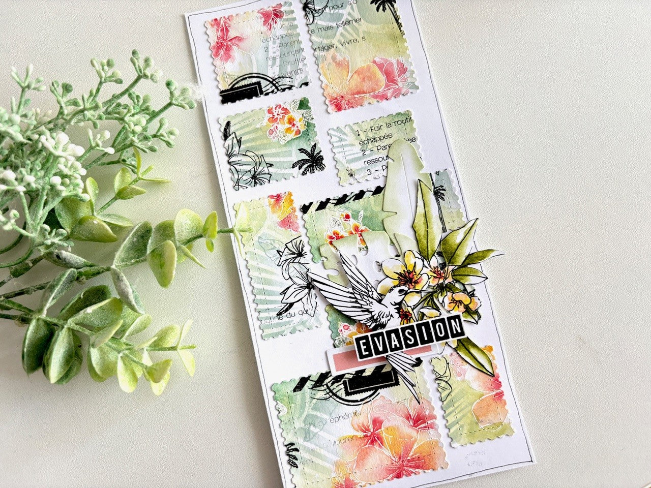 Les Ateliers de Karine - Carte Postale - Blocs de Timbres Die Set