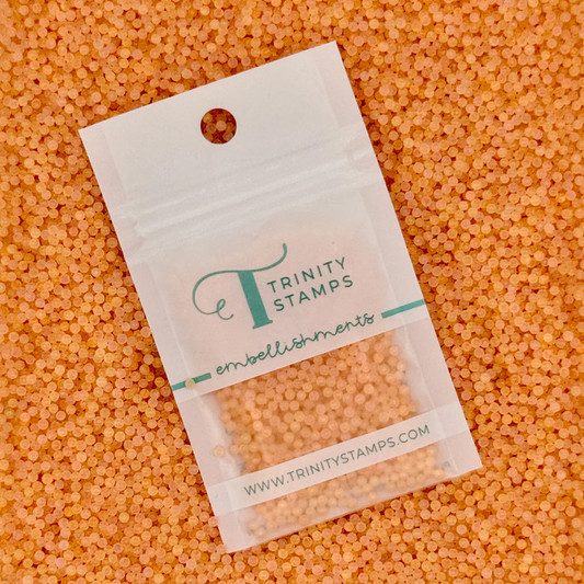 Trinity Stamps - Shaker Pop Embellishment - Iridescent Tangerine