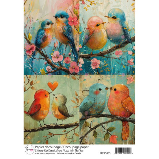 RonRon Designs - Rice Paper - Love Is In The Tree