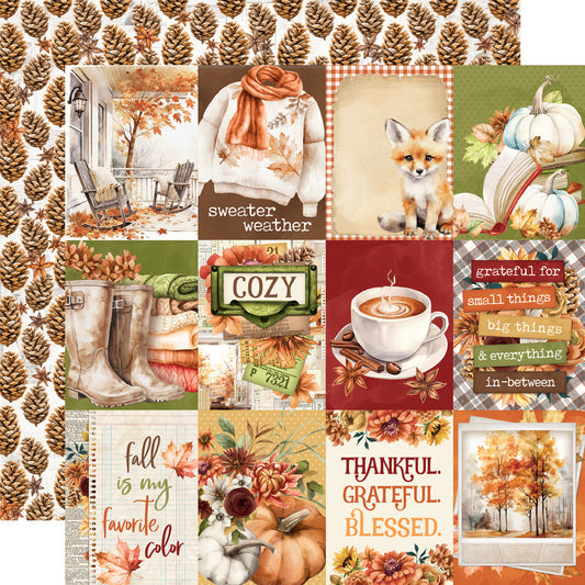 Simple Stories - Simple Vintage Autumn Breeze - Cardstock: 3x4 Elements