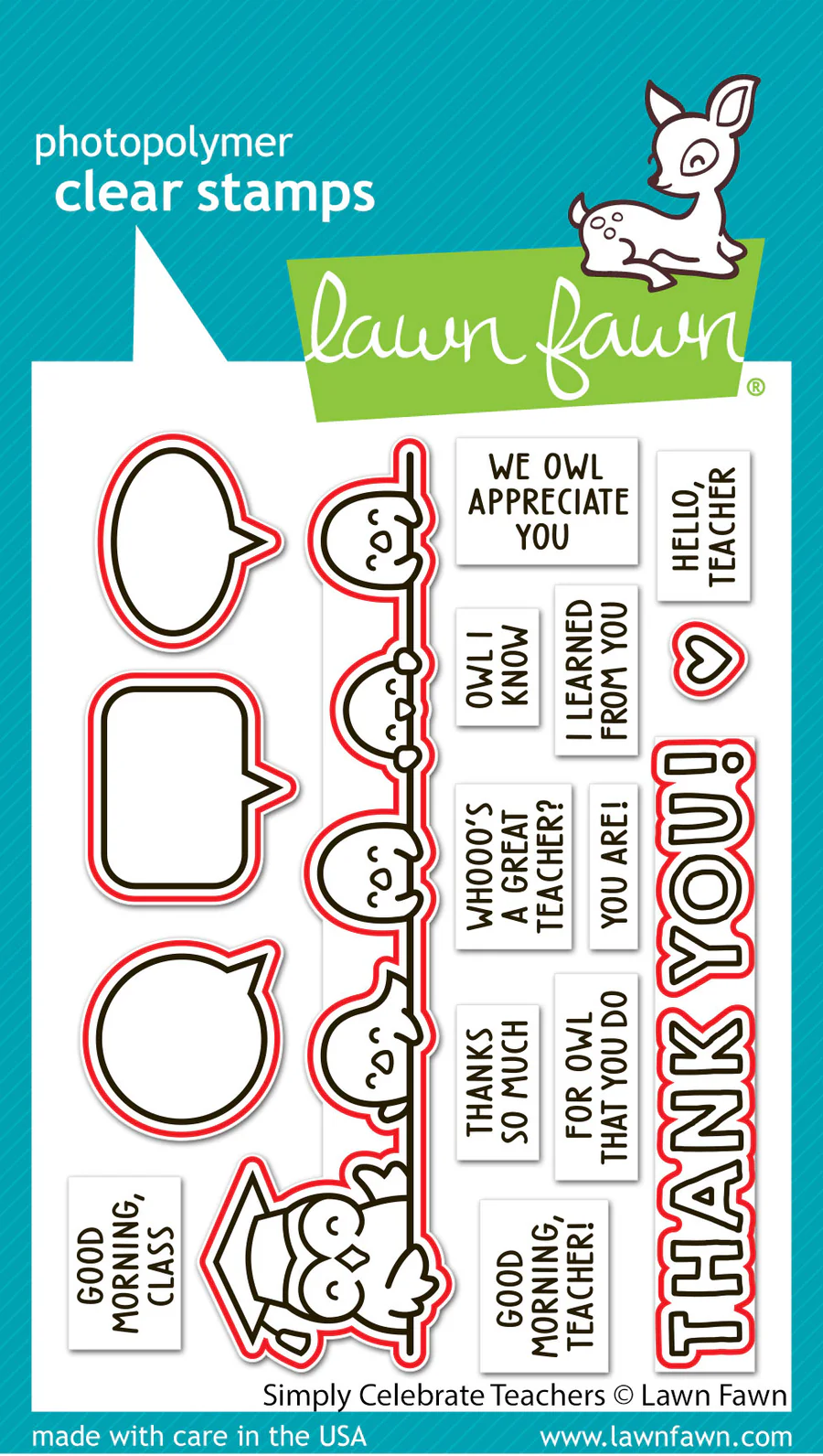 Lawn Fawn - Simply Celebrate Teachers Stamp, Die & Stencil Bundle